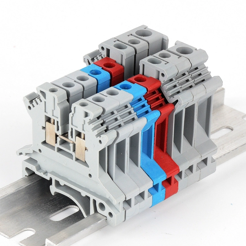 Barrier Electrical DIN Rail Terminal Block Connector, Pluggable Screw Electric Terminal Block