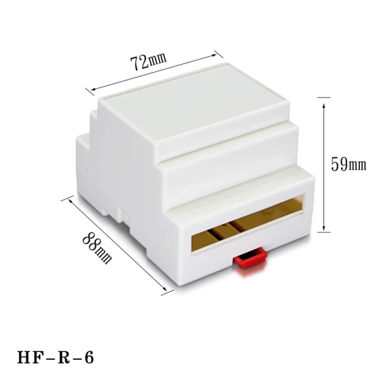 Caja de control industrial electrónica personalizada, caja de plástico ABS con carril DIN